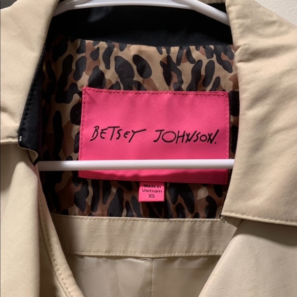 Betsey Johnson Ruffle Trench Coat, XS - Picture 2 of 3